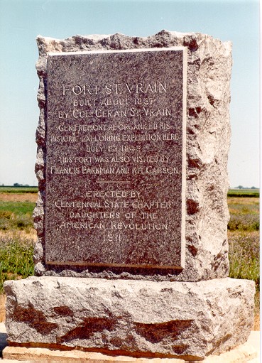 Monument erected at the Fort by the Daughters of the American Revolution...